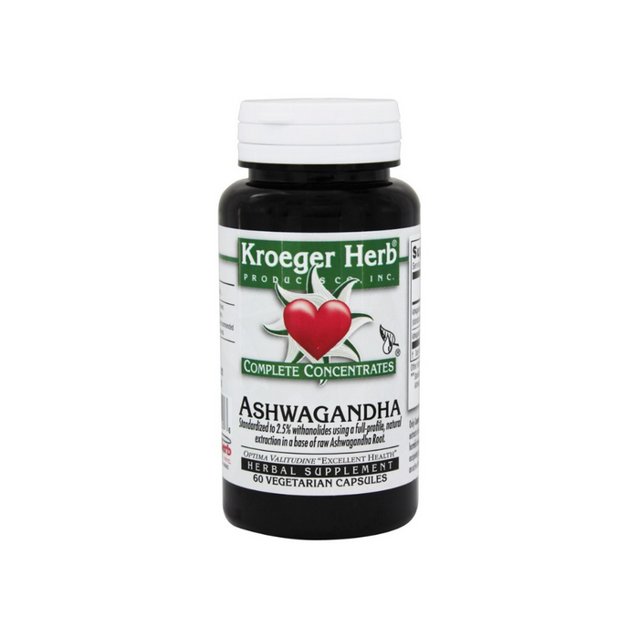 Ashwagandha Complete Concentrate 60 Capsules by Kroeger Herb Products