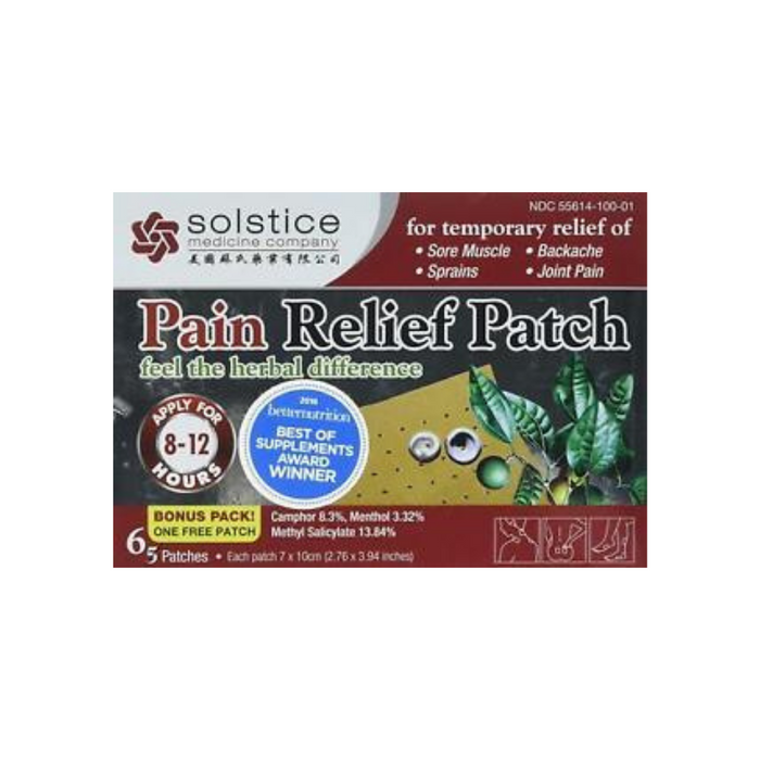 Pain Relief Patch 6 Count by Solstice Medicine