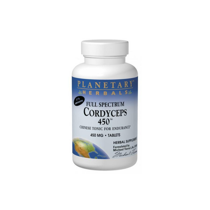 Cordyceps 450 450mg Std Full Spectrum 120 Tablets by Planetary Herbals