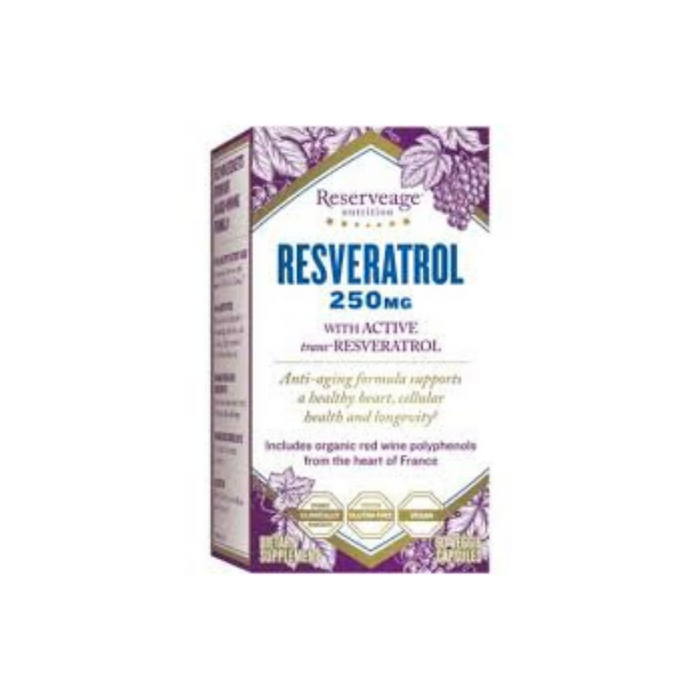Resveratrol 250 mg 60 vegetarian capsules by Reserveage