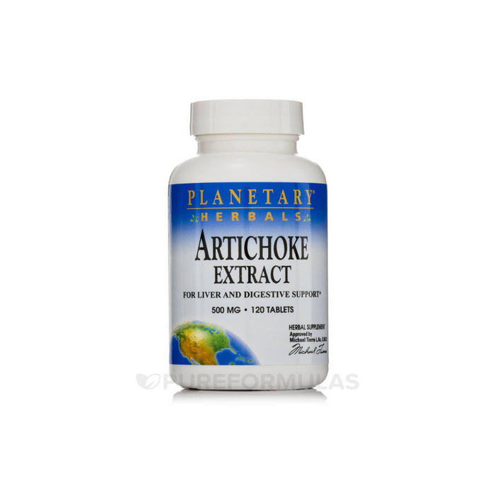 Artichoke Extract 500mg 120 Tablets by Planetary Herbals