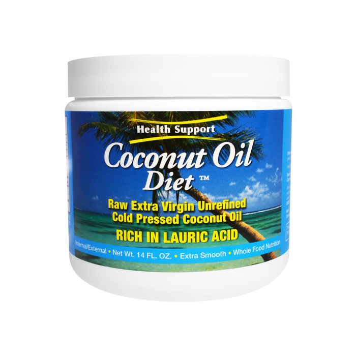 Raw Organic Coconut Oil 14 oz by Health Support
