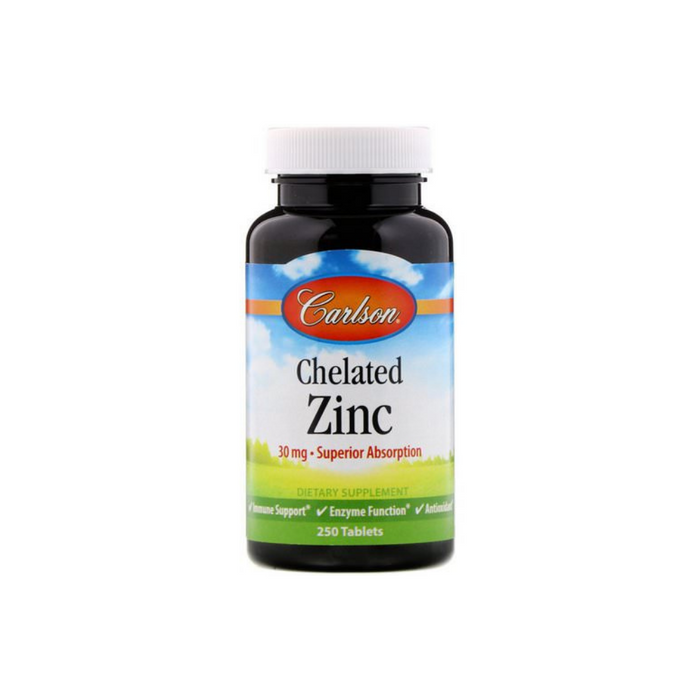 Chelated Zinc 250 tablets by Carlson Labs