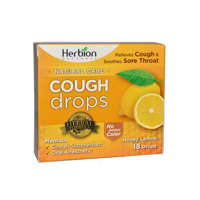 Cough Drops Honey Lemon 18 Lozenges by Herbion
