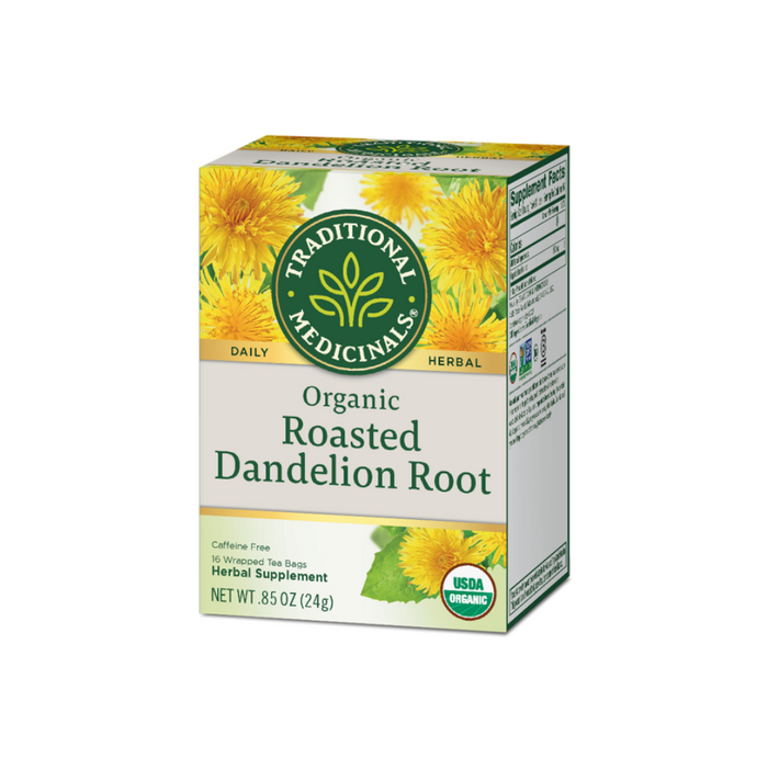 Organic Roasted Dandelion Root Tea 16 Bags by Traditional Medicinals