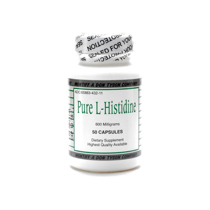 Pure L-Histidine 600 mg 50 capsules by Montiff