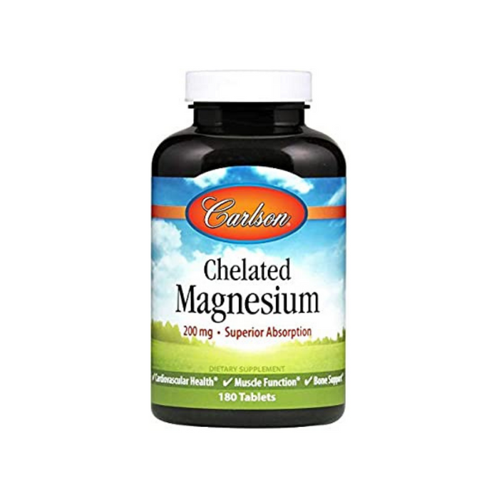 Chelated Magnesium 180 tablets by Carlson Labs