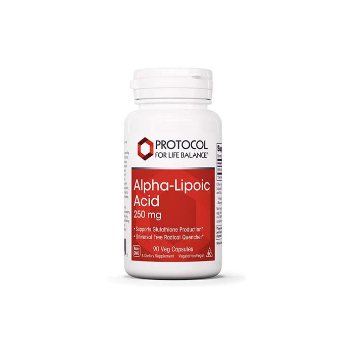 Alpha Lipoic Acid 250 mg 90 vegetarian capsules by Protocol For Life Balance