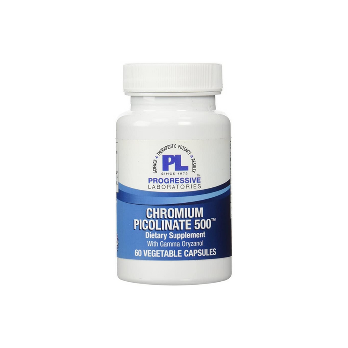 Chromium Picolinate 500 60 vegetarian capsules by Progressive Labs