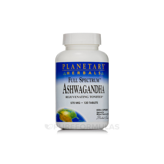 Ashwagandha 570mg Full Spectrum 60 Tablets by Planetary Herbals