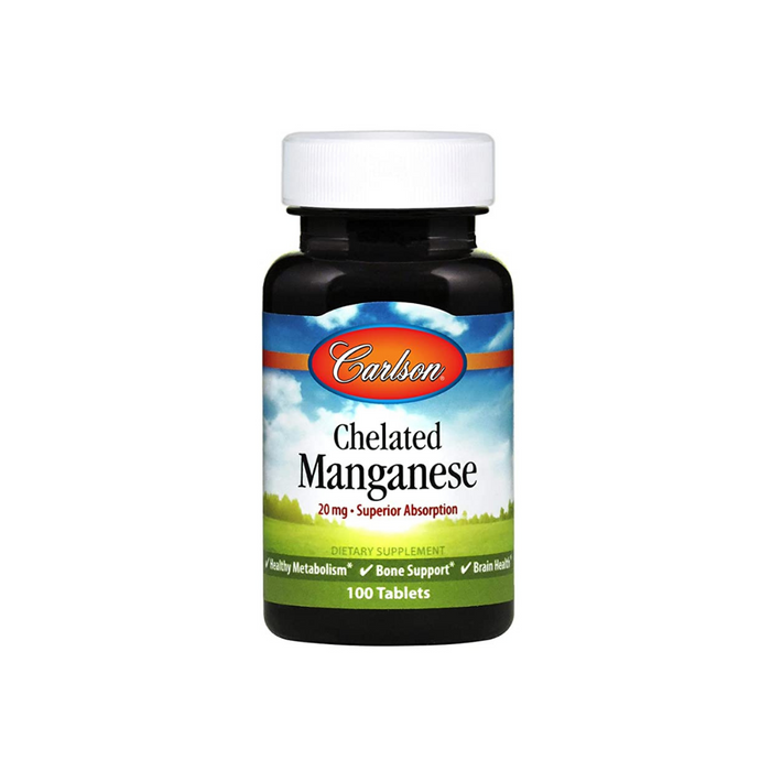 Chelated Manganese 100 tablets by Carlson Labs