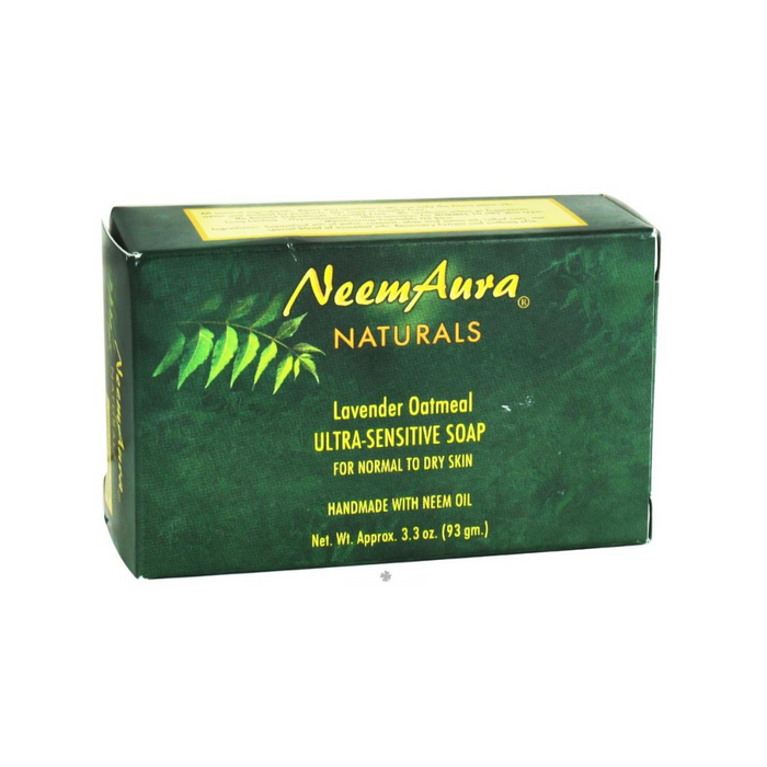Neem Ultra-Sensitive Soap Lavender-Oatmeal 1 Bar by NeemAura Naturals