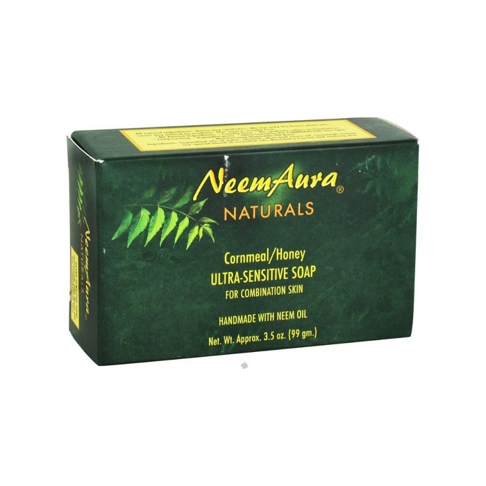 Neem Ultra-Sensitive Soap Cornmeal-Honey 1 Bar by NeemAura Naturals
