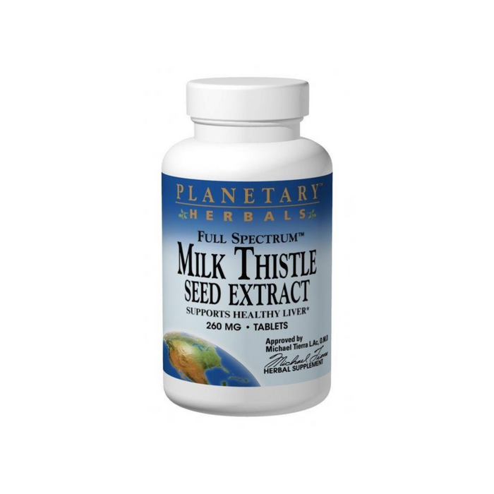 Milk Thistle Seed Extract 260mg Full Spectrum 120 Tablets by Planetary Herbals