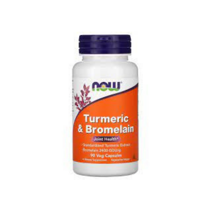 Turmeric & Bromelain 90 vegetarian capsules by NOW Foods