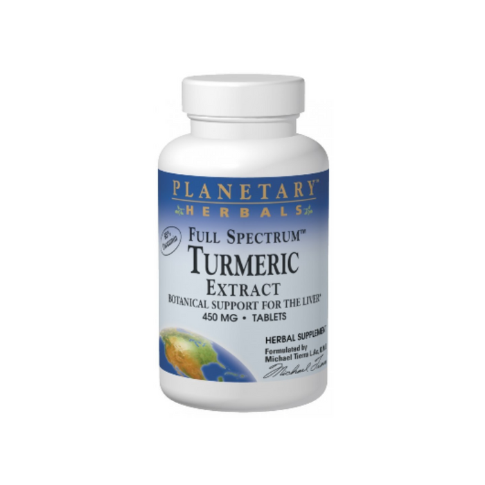 Turmeric Extract 450mg Full Spectrum Std 95% Curcumin 30 Tablets by Planetary Herbals
