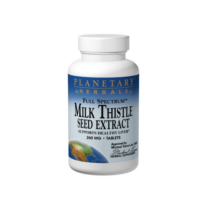 Milk Thistle Seed Extract 260mg Full Spectrum 60 Tablets by Planetary Herbals