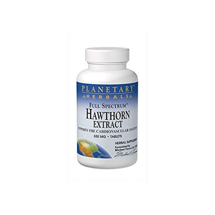 Hawthorn Extract 550mg Full Spectrum Std 9mg Vitexin 60 Tablets by Planetary Herbals