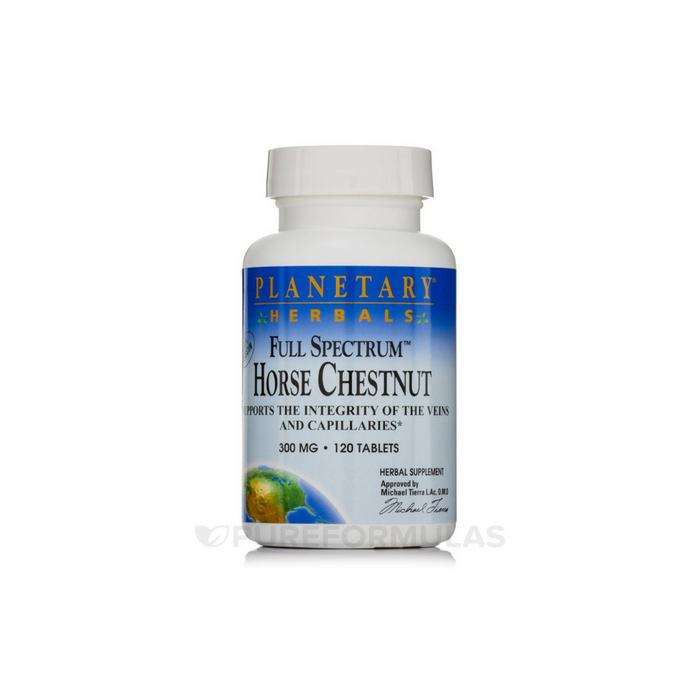 Horse Chestnut 300mg Full Spectrum 120 Tablets by Planetary Herbals
