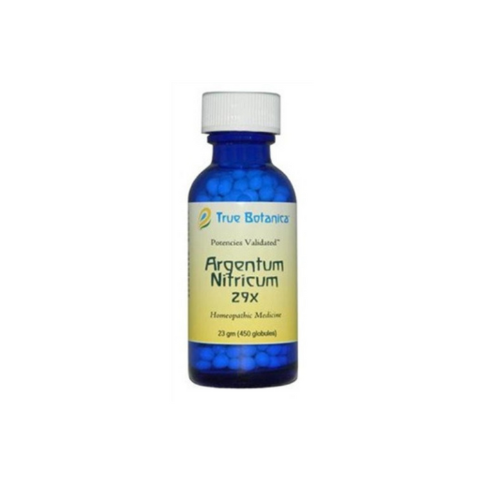 Argentum Nitricum 29X 23 grams (450 globules) by True Botanica