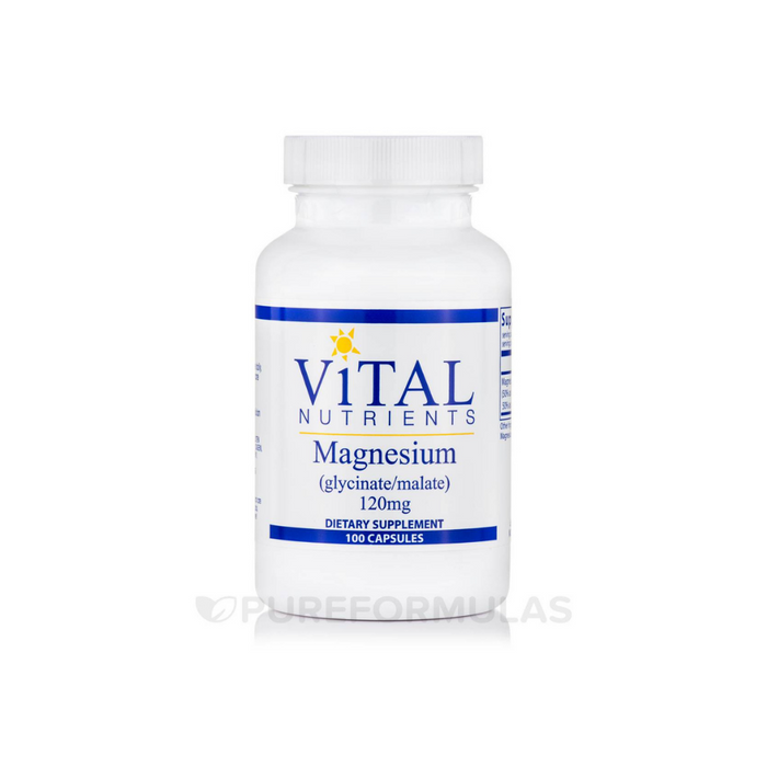 Magnesium Glycinate - Malate 120 mg 100 capsules by Vital Nutrients