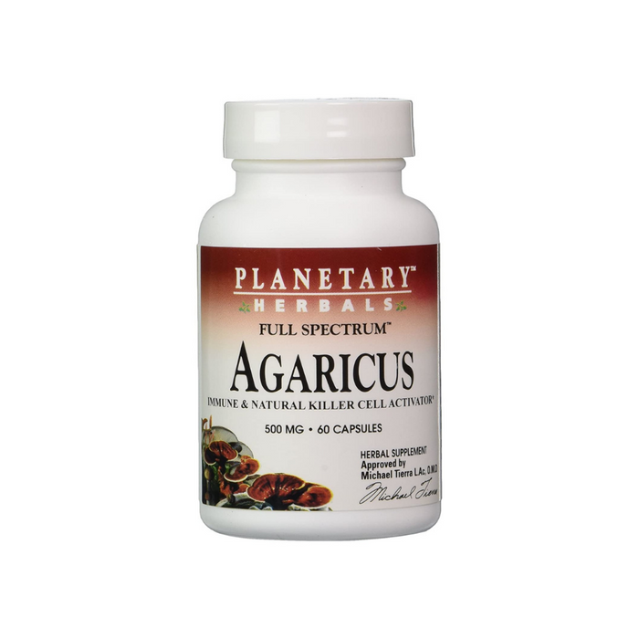 Agaricus Extract Full Spectrum 500mg 60 Capsules by Planetary Herbals