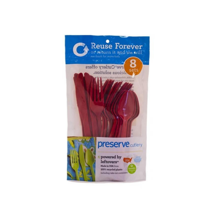 Everyday Cutlery Pepper Red 24 Pieces by Preserve