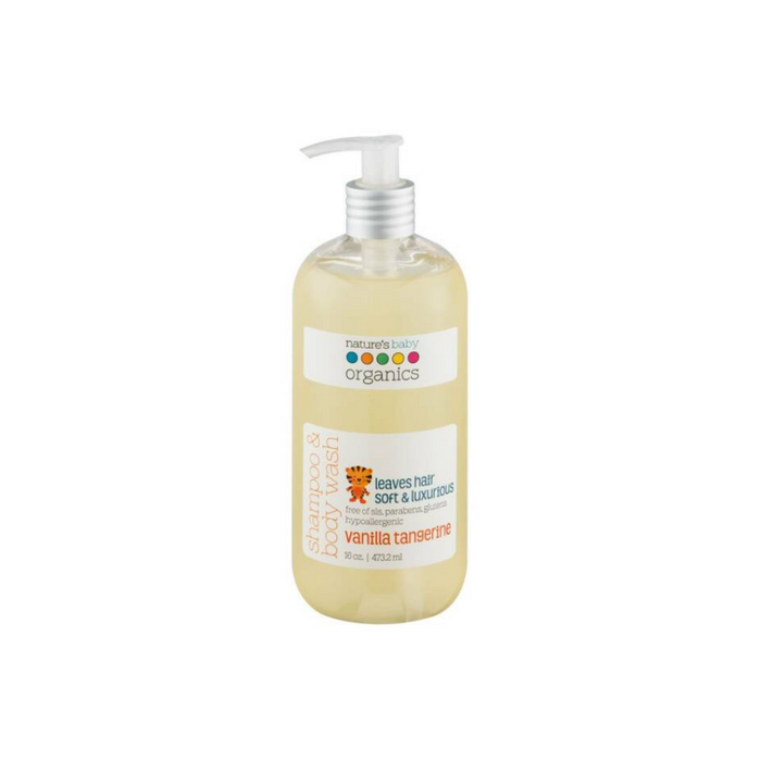 Shampoo and Body Wash All Natural Vanilla Tangerine 16 oz by Nature's Baby Organics