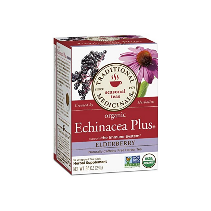 Organic Echinacea Elder Tea 16 Bags by Traditional Medicinals