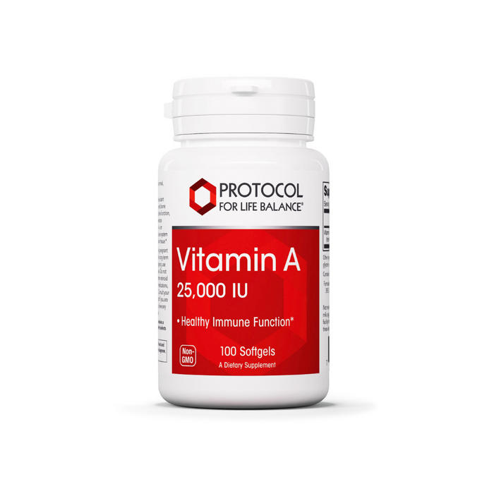 Vitamin A 25,000 IU 100 softgels by Protocol For Life Balance