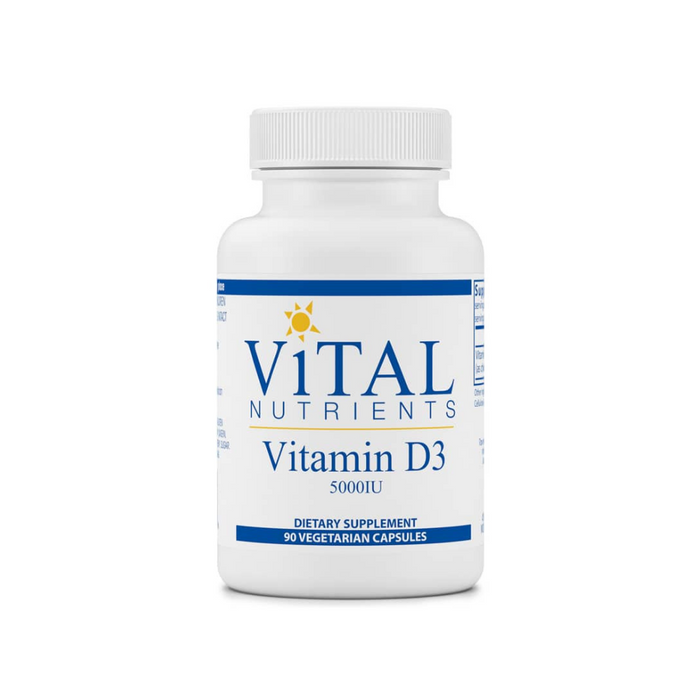 Vitamin D3 5000 IU 90 vegetarian capsules by Vital Nutrients