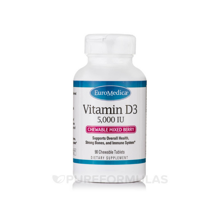 Vitamin D3 5,000 IU Mixed Berry 90 tablets by Euromedica