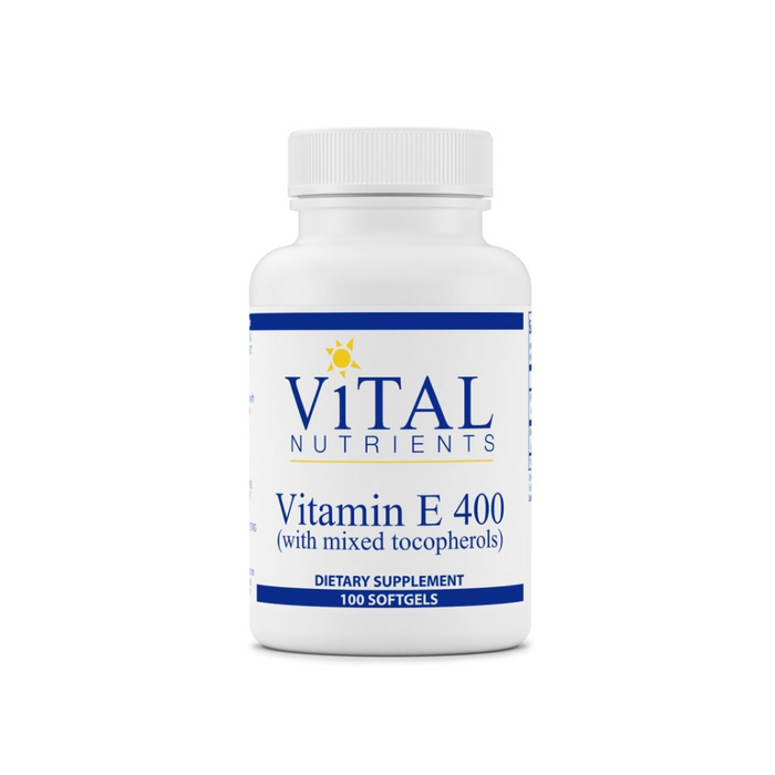 Vitamin E 400 iu Mixed Tocopherols 100 softgels by Vital Nutrients
