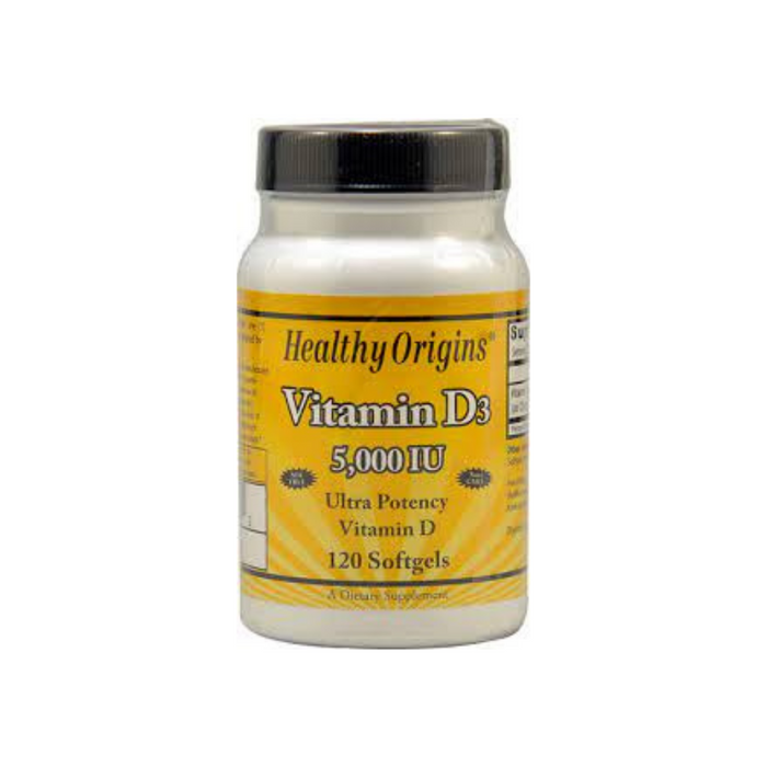 Vitamin D3 5,000iu Olive Oil 120 Softgels by Healthy Origins