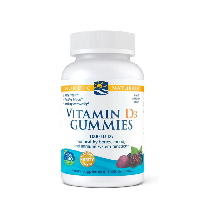 Vitamin D3 Gummies Wild Berry 60 count by Nordic Naturals