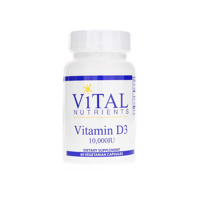 Vitamin D3 10000iu 60 vegetarian capsules by Vital Nutrients