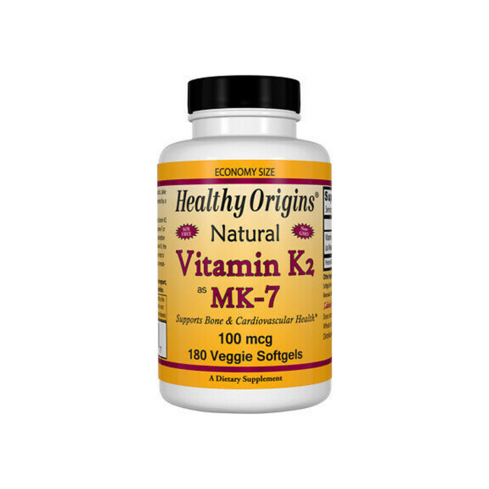 Vitamin K2 As MK-7 100mcg 180 Vegetarian Capsules by Healthy Origins