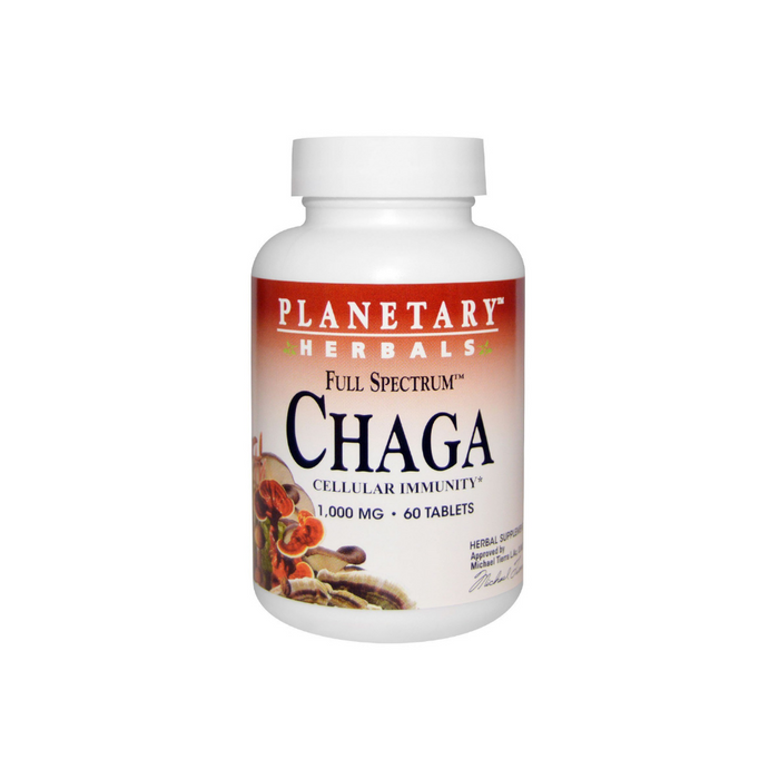 Chaga Full Spectrum 1000mg 60 Tablets by Planetary Herbals