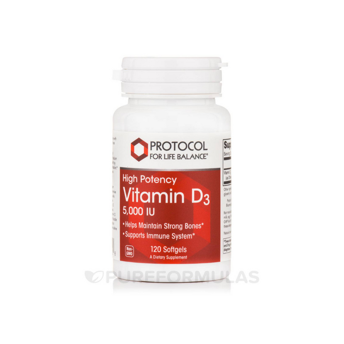 Vitamin D3 1000 IU 120 softgels by Protocol For Life Balance