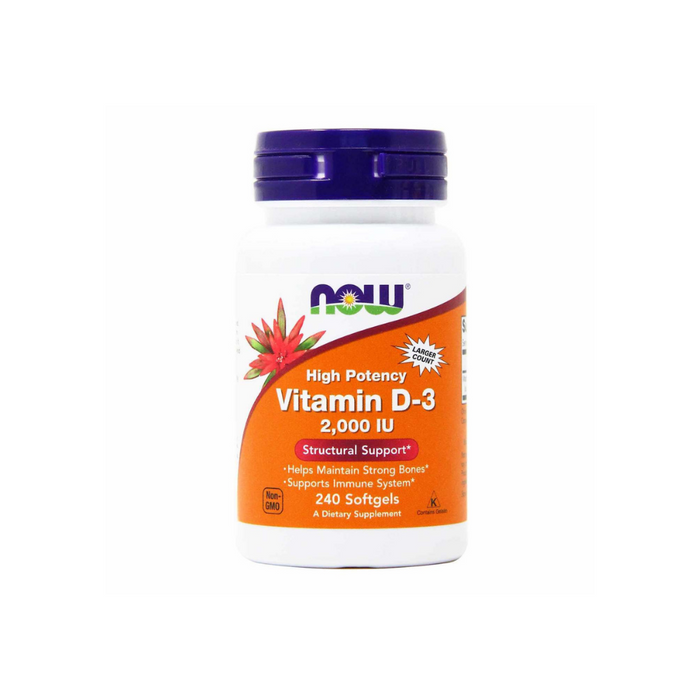 Vitamin D-3 2000 IU 240 softgels by NOW Foods