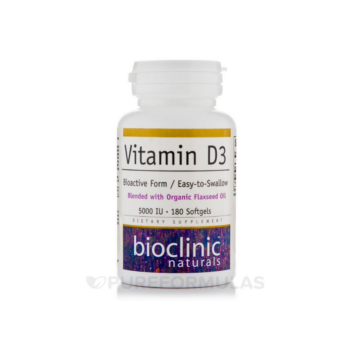 Vitamin D3 5000 IU 180 softgels by Bioclinic Naturals