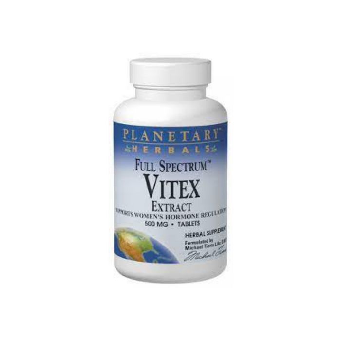 Vitex Extract 500mg Full Spectrum 60 Tablets by Planetary Herbals