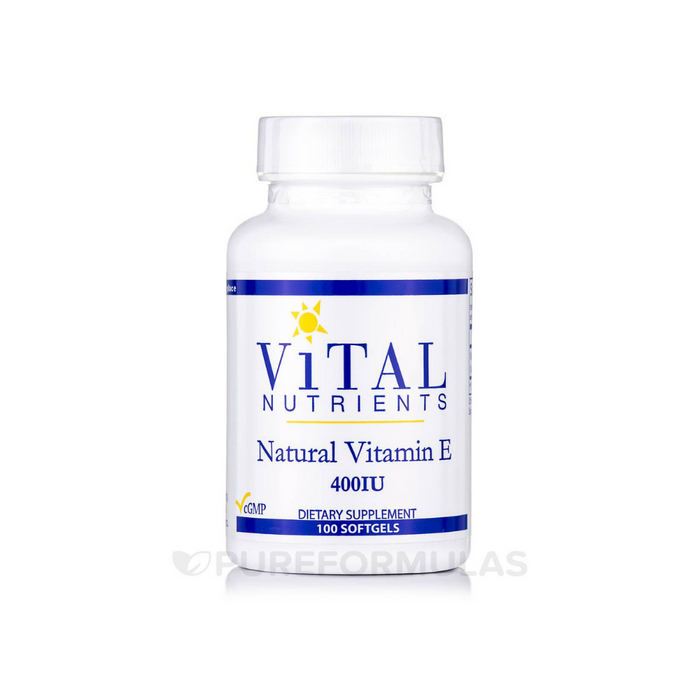 Vitamin E 400iu d-alpha tocop 100 softgels by Vital Nutrients