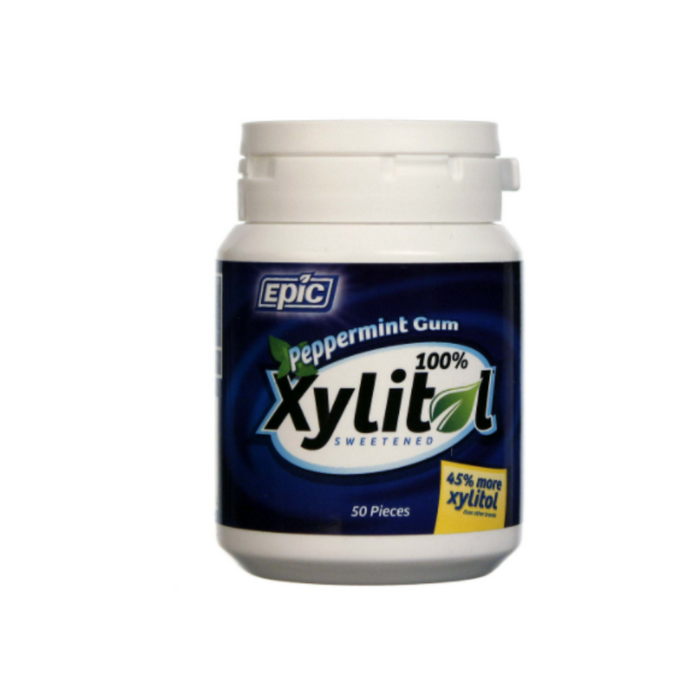 Xylitol Chewing Gum Peppermint 50 Pieces by Epic