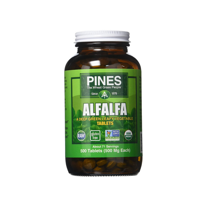 Alfalfa 500 Tablets by Pines Wheat Grass