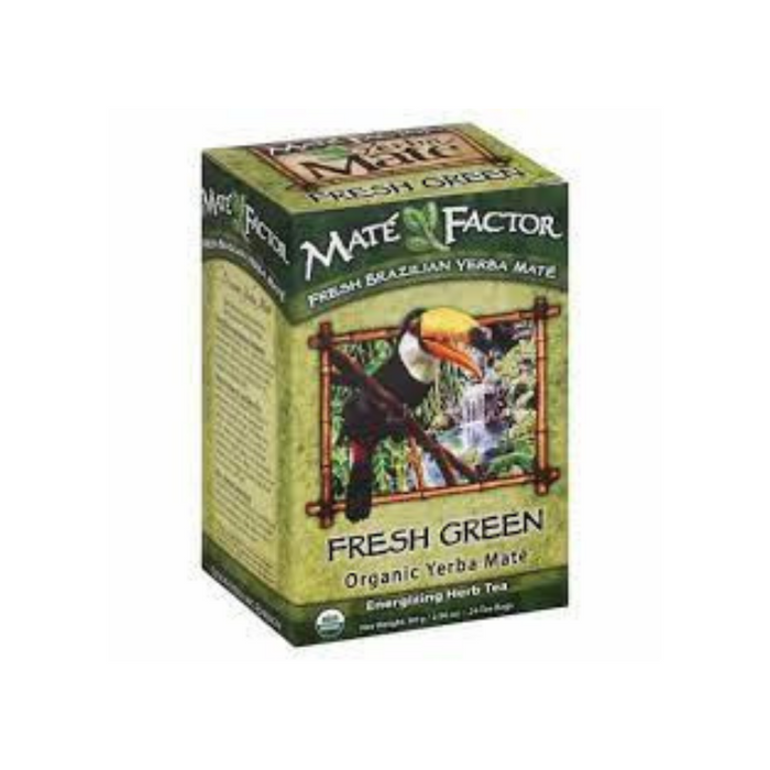 Yerba Mate Organic Tea Box Fresh Green 20 Bags by Mate Factor