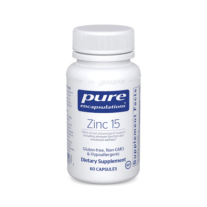 Zinc 15 60 vegetarian capsules by Pure Encapsulations