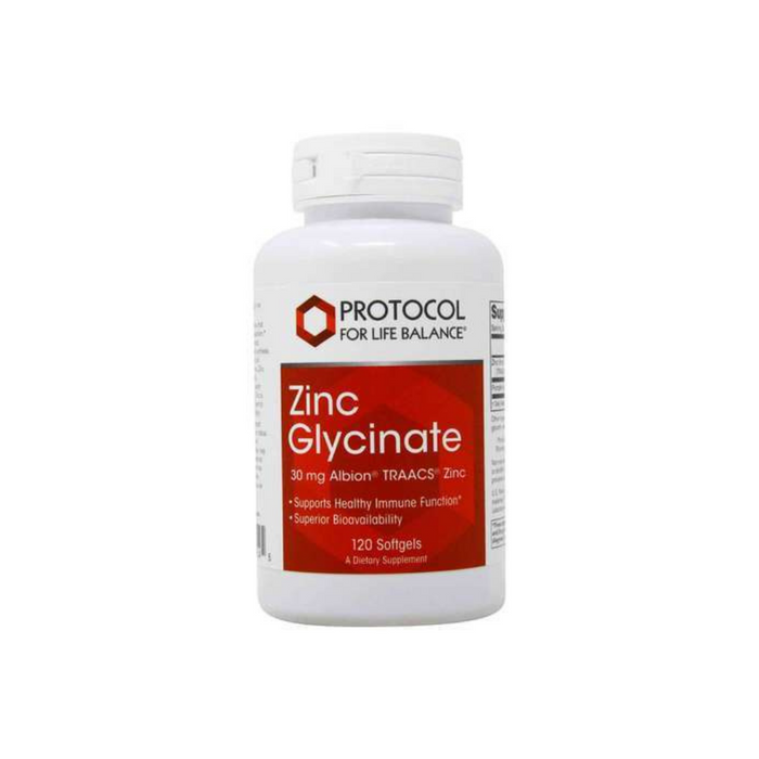 Zinc Glycinate 120 softgels by Protocol For Life Balance