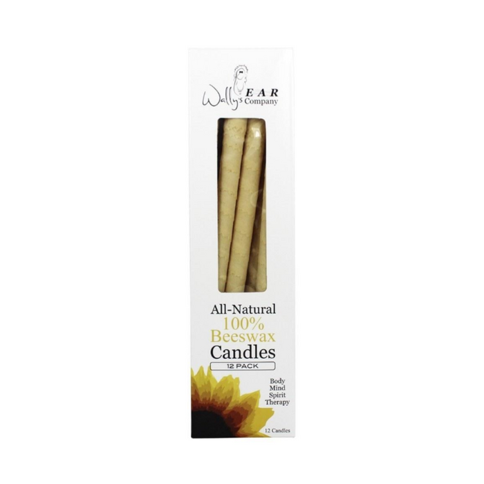 100% Beeswax Candles 12-Pack Box by Wally's Natural