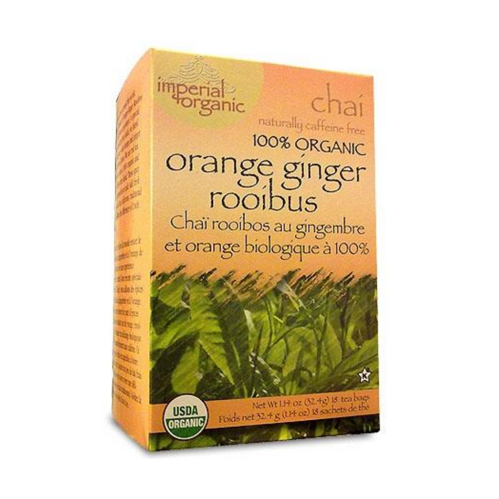 100% Imperial Organic Orange Ginger Rooibos Chai Tea 18 Bags by Uncle Lee's Tea